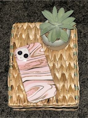 onn. Phone Case for iPhone 13 / 14 iPhone - Pink Gold Marble